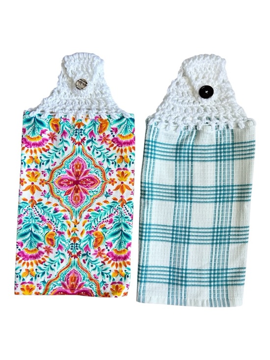 Hand Crafted Other - Hand Crafted Floral Hanging Kitchen Hand Towels Crochet Top